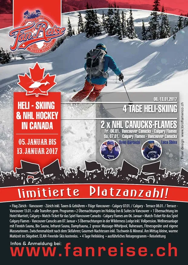 fanreise.ch flyer heli skiing nhl hockey in canada